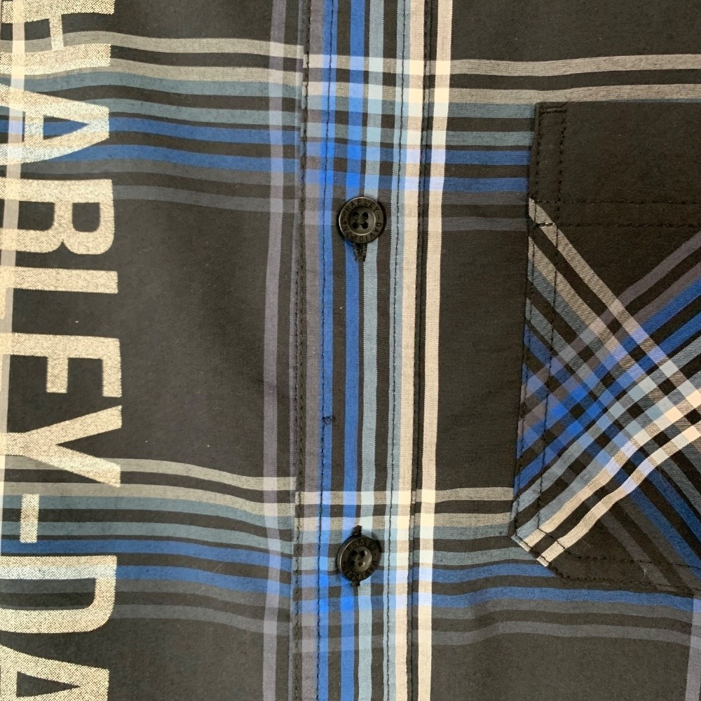 Harley-Davidson The Bagger Long Sleeve Shirt in black plaid. Size M - Picture 12 of 12